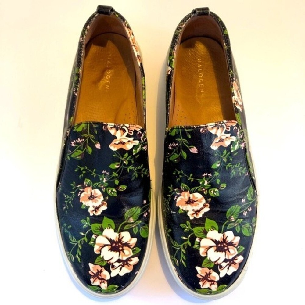 Halogen teagon platform chunky sole floral slip on sneakers 7.5